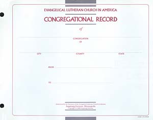 Title page: Congregational Record