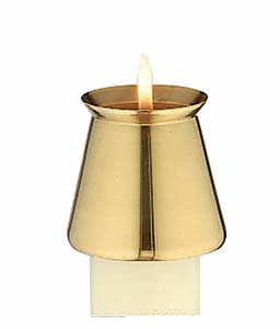 Thin Brass Candle Follower: Fits 7/8 in. diameter