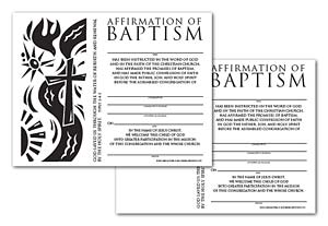 Certificate Download, Affirmation of Baptism (English)