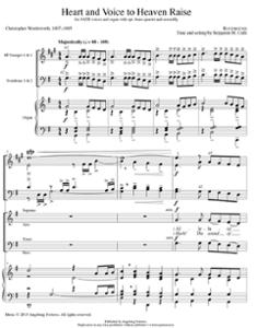 Heart and Voice to Heaven Raise: Full Score and Parts