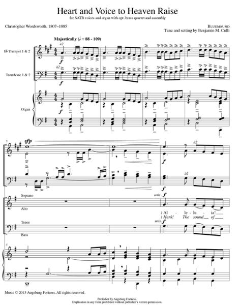 Heart and Voice to Heaven Raise: Full Score and Parts