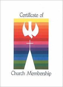 Rainbow Certificate of Church Membership: Quantity per package: 12