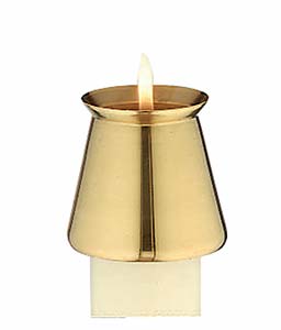 Thin Brass Candle Follower: Fits 1-1/2 in. diameter