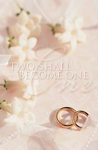 Two Shall Become One: Wedding Bulletin: Quantity per Package: 100