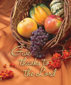 Give Thanks to the Lord: Thanksgiving Bulletin, Large Size: Quantity per package: 100