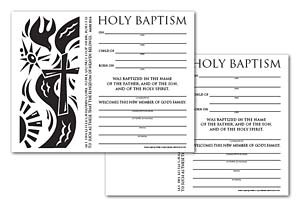 Certificate Download, Child Baptism (English)