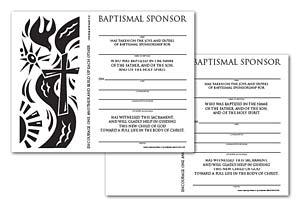 Certificate Download, Sponsor Baptismal (English)