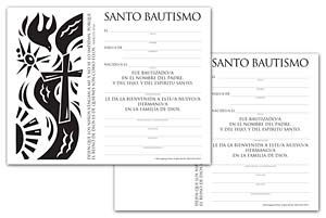 Certificate Download, Child Baptism (Spanish)