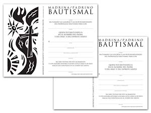 Certificate Download, Sponsor Baptismal (Spanish)