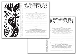 Certificate Download, Affirmation of Baptism (Spanish)
