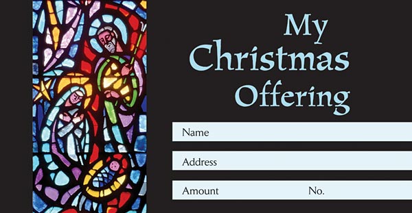 Christmas with Stained Glass: Offering Envelope: Quantity per package: 100