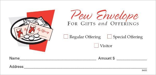 Pew Envelopes - Gifts and Offering: Quantity per package: 100
