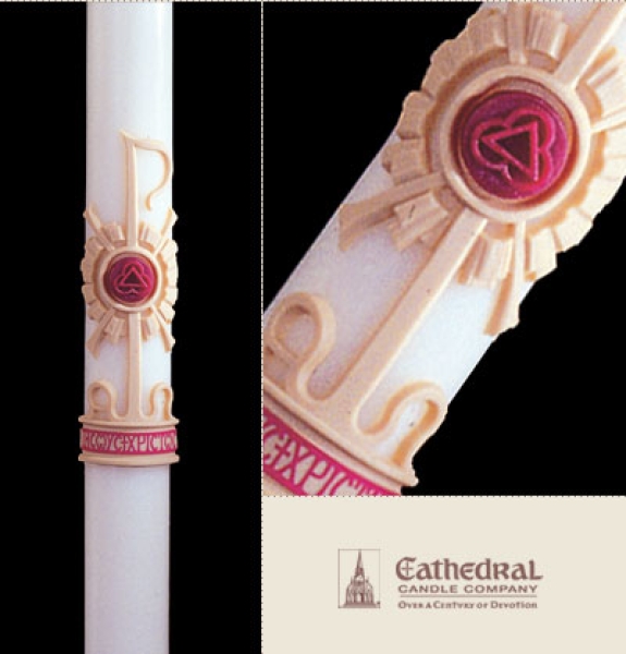 Holy Trinity Paschal Candle, Plain End